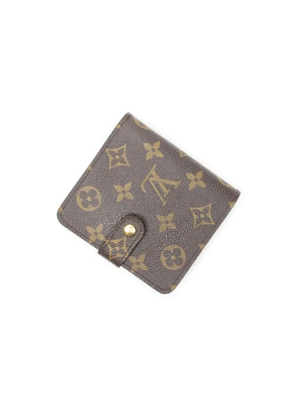 Louis Vuitton Compact Zip Bifold Wallet Brown Monogram Canvas